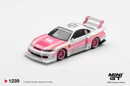* PRE ORDER * MINI GT #1239 1/64 Nissan SILVIA (S15) LB-Super Silhouette AMOCULTURE (RHD)