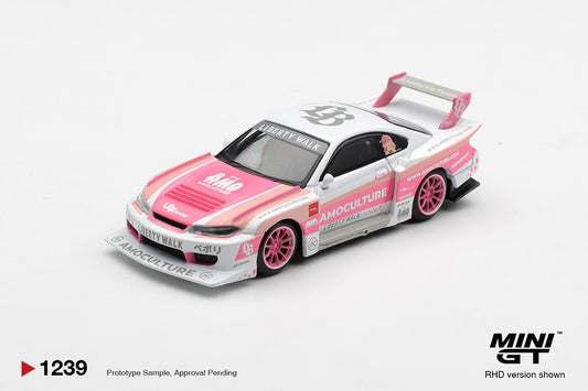 * PRE ORDER * MINI GT #1239 1/64 Nissan SILVIA (S15) LB-Super Silhouette AMOCULTURE (RHD)