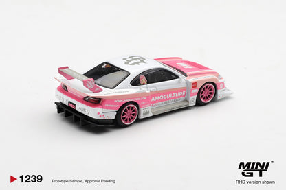 MINI GT #1239 1/64 Nissan SILVIA (S15) LB-Super Silhouette AMOCULTURE (RHD) * BLISTER PACK *