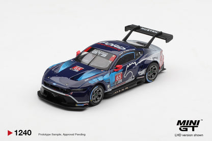 * PRE ORDER * MINI GT #1240 1/64 Ford Mustang GT3 #65 Ford Multimatic Motorsports 2025 IMSA Daytona 24 Hrs Winner