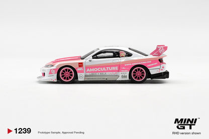 MINI GT #1239 1/64 Nissan SILVIA (S15) LB-Super Silhouette AMOCULTURE (RHD) * BLISTER PACK *