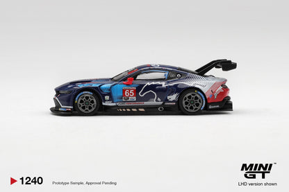 * PRE ORDER * MINI GT #1240 1/64 Ford Mustang GT3 #65 Ford Multimatic Motorsports 2025 IMSA Daytona 24 Hrs Winner