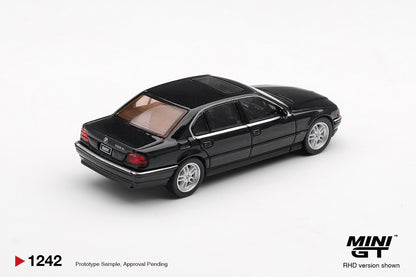 * PRE ORDER *  MINI GT #1242 1/64 BMW 750IL Black Sapphire (RHD)