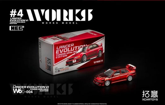 XCARTOYS 1/64 Mitsubishi Lancer Evolution VI Tommy Makinen Chrome HEC26