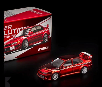 XCARTOYS 1/64 Mitsubishi Lancer Evolution VI Tommy Makinen Chrome HEC26