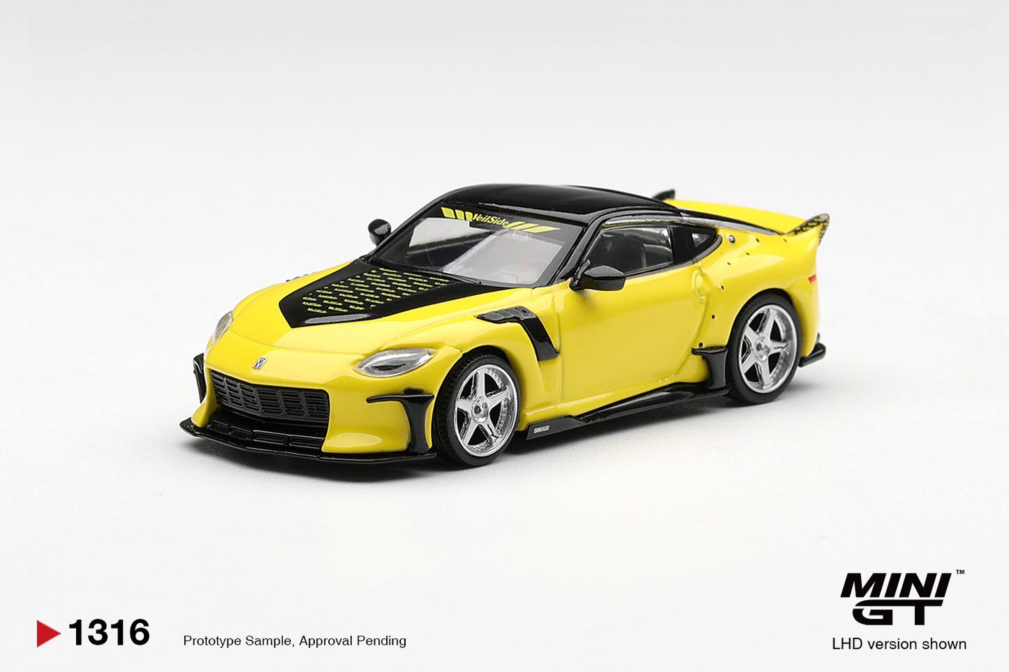 * PRE ORDER * MINI GT #1316 1/64 Nissan Fairlady Z VeilSide FFZ400 Ikazuchi Yellow (RHD)