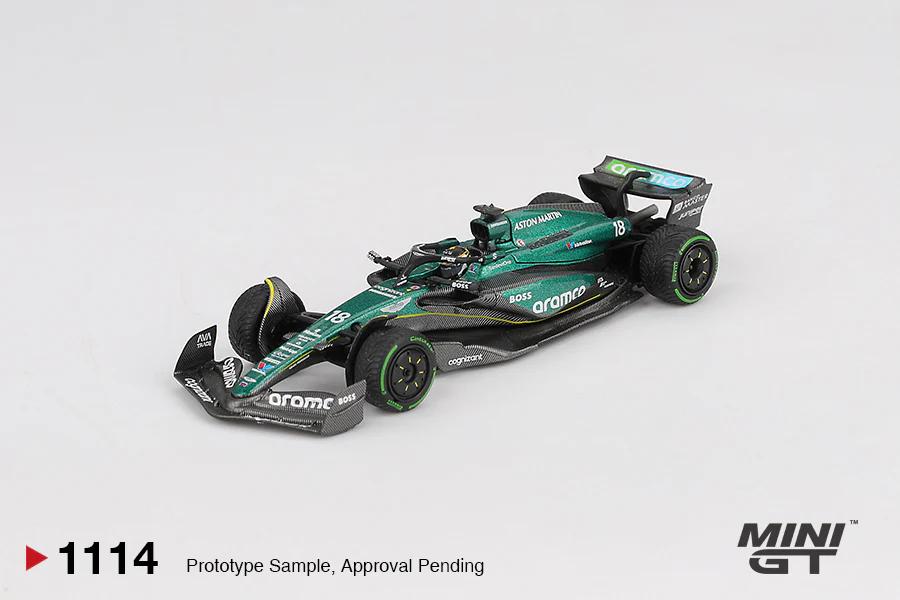 MINI GT #1114 1/64 Aston Martin AMR24 #18 Lance Stroll 2024 F1 2024 Canadian GP