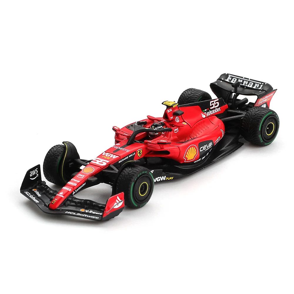 BBR Models 1/64 Ferrari SF23 #55 C Sainz 2023 Monaco GP BBRFER64023