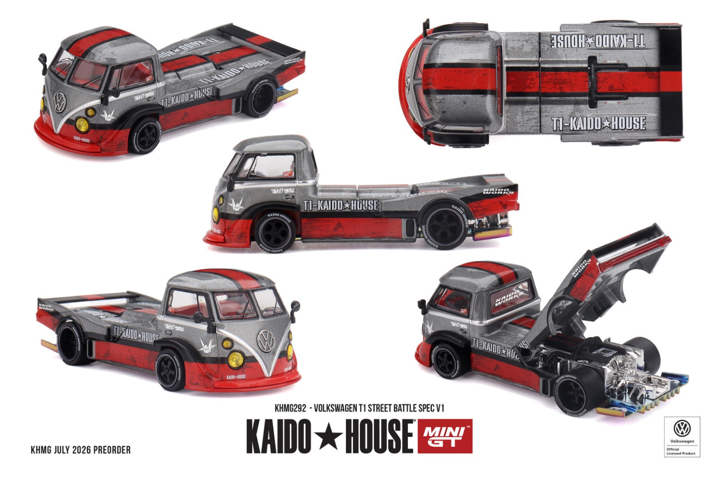 * PRE ORDER * [ Kaido House x MINI GT ] 1/64 Volkswagen T1 Street Battle Spec V1 KHMG292
