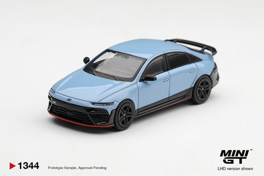 * PRE ORDER * MINI GT #1344 1/64 Hyundai Ioniq 6 N Performance Blue Pearl (LHD)