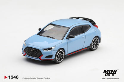 * PRE ORDER * MINI GT #1346 1/64 Hyundai Veloster N Performance Blue (LHD)