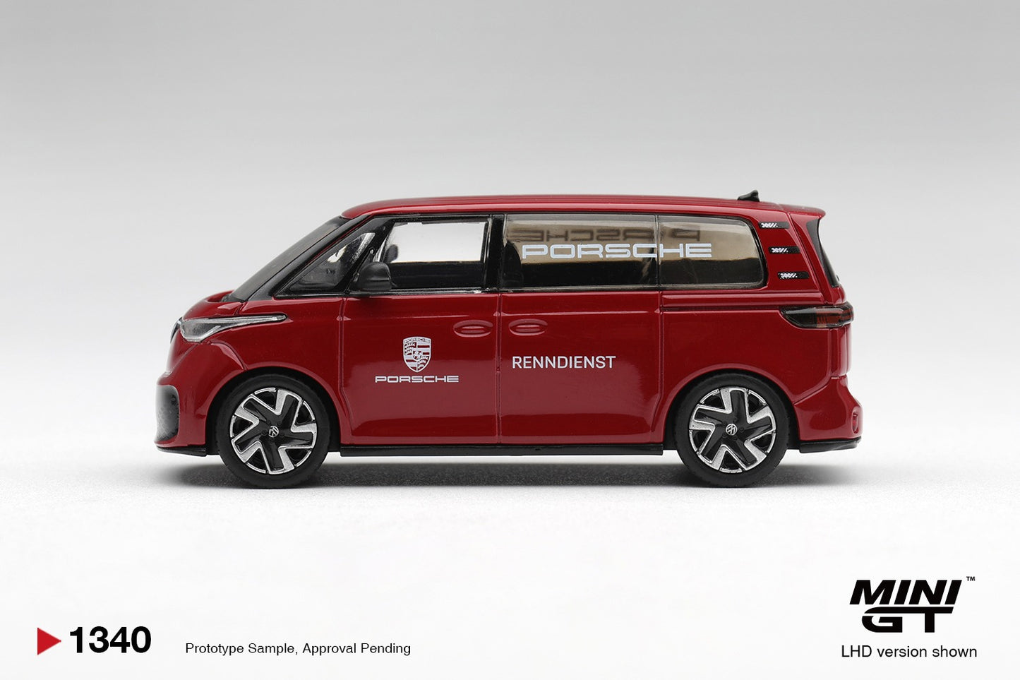 * PRE ORDER * MINI GT #1340 1/64 Volkswagen ID.Buzz Porsche Renndienst (LHD)