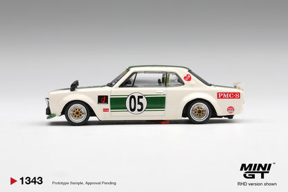 * PRE ORDER * MINI GT #1343 1/64 Nissan Skyline LB-WORKS "HAKOSUKA" White / Green (RHD)
