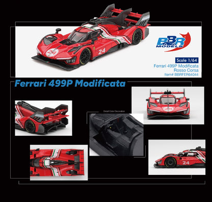 * PRE ORDER * BBR 1/64 Ferrari 499P Modificata Rosso Corsa BBRFER64044