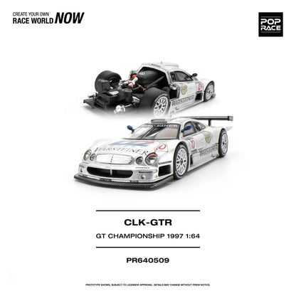 * PRE ORDER * POP RACE 1/64 MERCEDES-BENZ AMG CLK GTR FIA GT CHAMPIONSHIP 1997 PR640509