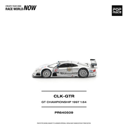 * PRE ORDER * POP RACE 1/64 MERCEDES-BENZ AMG CLK GTR FIA GT CHAMPIONSHIP 1997 PR640509