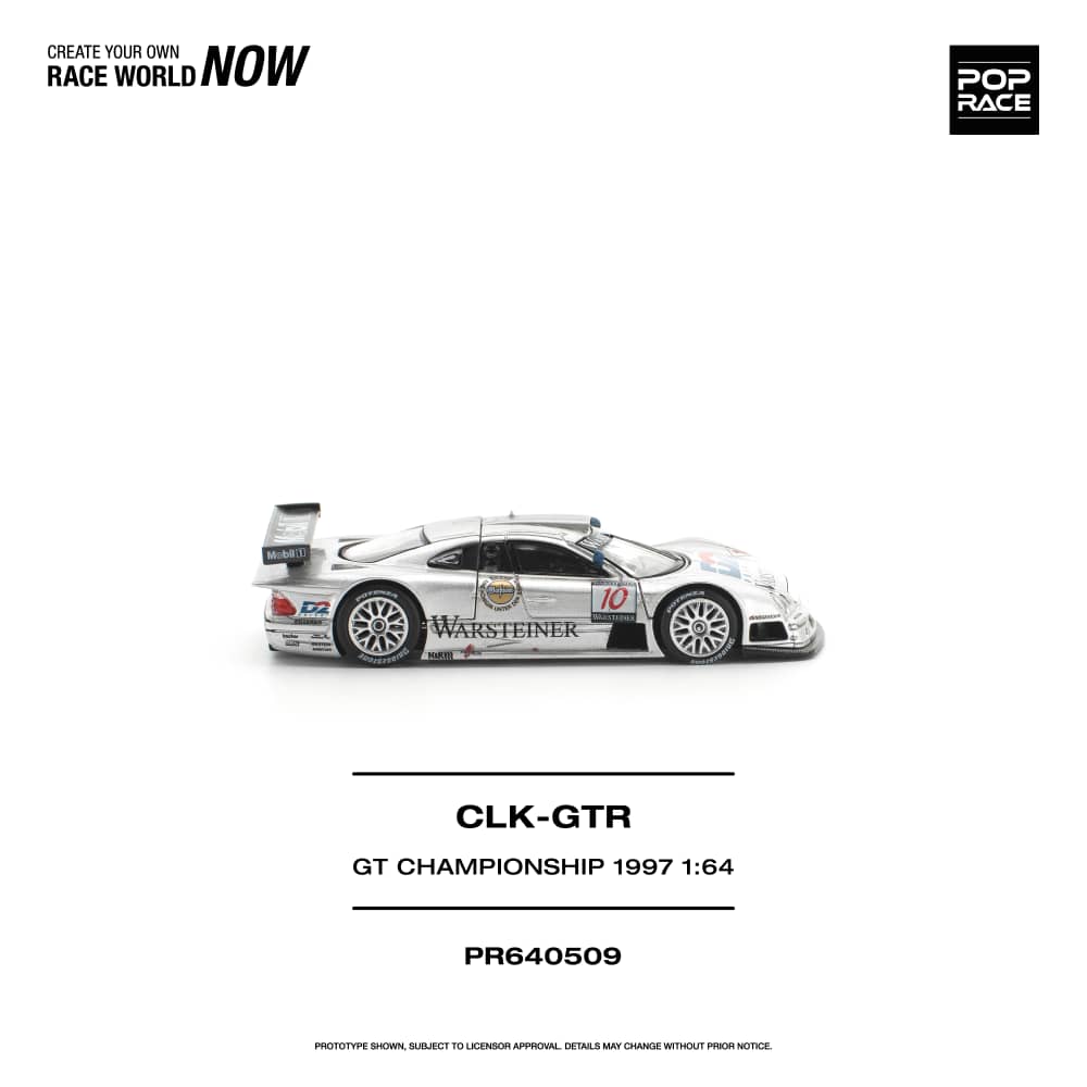 * PRE ORDER * POP RACE 1/64 MERCEDES-BENZ AMG CLK GTR FIA GT CHAMPIONSHIP 1997 PR640509