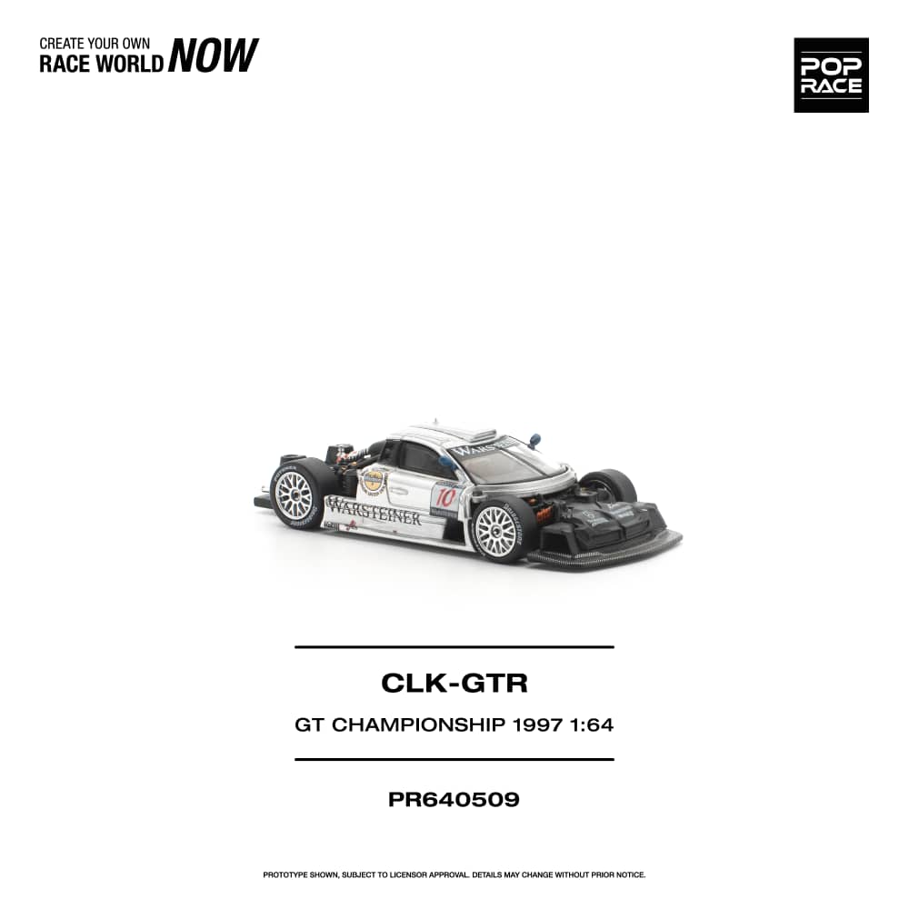 * PRE ORDER * POP RACE 1/64 MERCEDES-BENZ AMG CLK GTR FIA GT CHAMPIONSHIP 1997 PR640509
