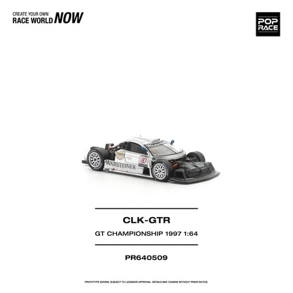 * PRE ORDER * POP RACE 1/64 MERCEDES-BENZ AMG CLK GTR FIA GT CHAMPIONSHIP 1997 PR640509