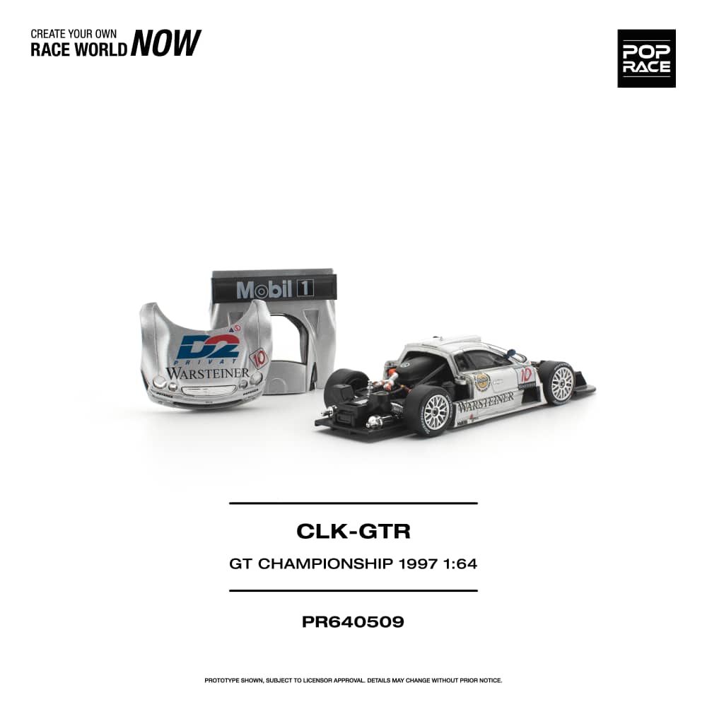 * PRE ORDER * POP RACE 1/64 MERCEDES-BENZ AMG CLK GTR FIA GT CHAMPIONSHIP 1997 PR640509
