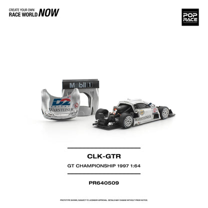 * PRE ORDER * POP RACE 1/64 MERCEDES-BENZ AMG CLK GTR FIA GT CHAMPIONSHIP 1997 PR640509