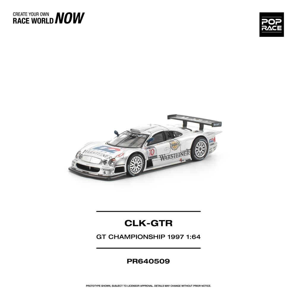 * PRE ORDER * POP RACE 1/64 MERCEDES-BENZ AMG CLK GTR FIA GT CHAMPIONSHIP 1997 PR640509