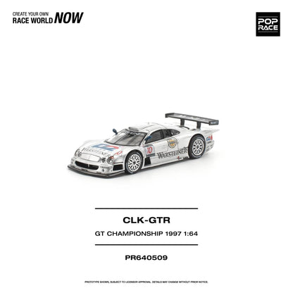 * PRE ORDER * POP RACE 1/64 MERCEDES-BENZ AMG CLK GTR FIA GT CHAMPIONSHIP 1997 PR640509