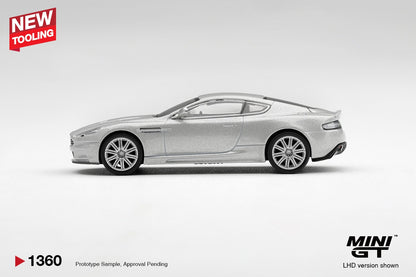 * PRE ORDER * MINI GT #1360 1/64 Aston Martin DBS 2008 Lightning Silver (RHD)