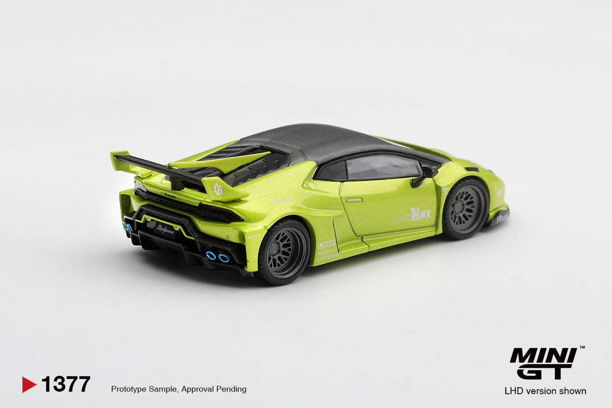 * PRE ORDER * MINI GT #1377 1/64 Lamborghini Huracán LB★WORKS Lime Metallic (RHD)