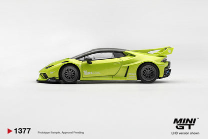 * PRE ORDER * MINI GT #1377 1/64 Lamborghini Huracán LB★WORKS Lime Metallic (RHD)