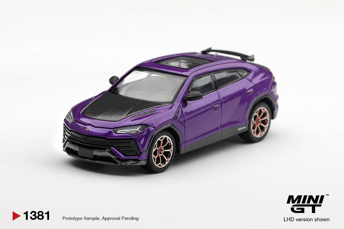 * PRE ORDER * MINI GT #1381 1/64 Lamborghini Urus Performante Viola Pasifae (RHD)