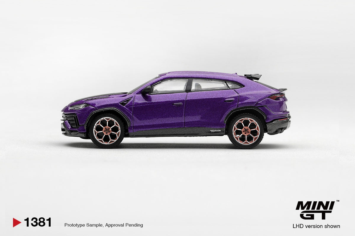 * PRE ORDER * MINI GT #1381 1/64 Lamborghini Urus Performante Viola Pasifae (RHD)