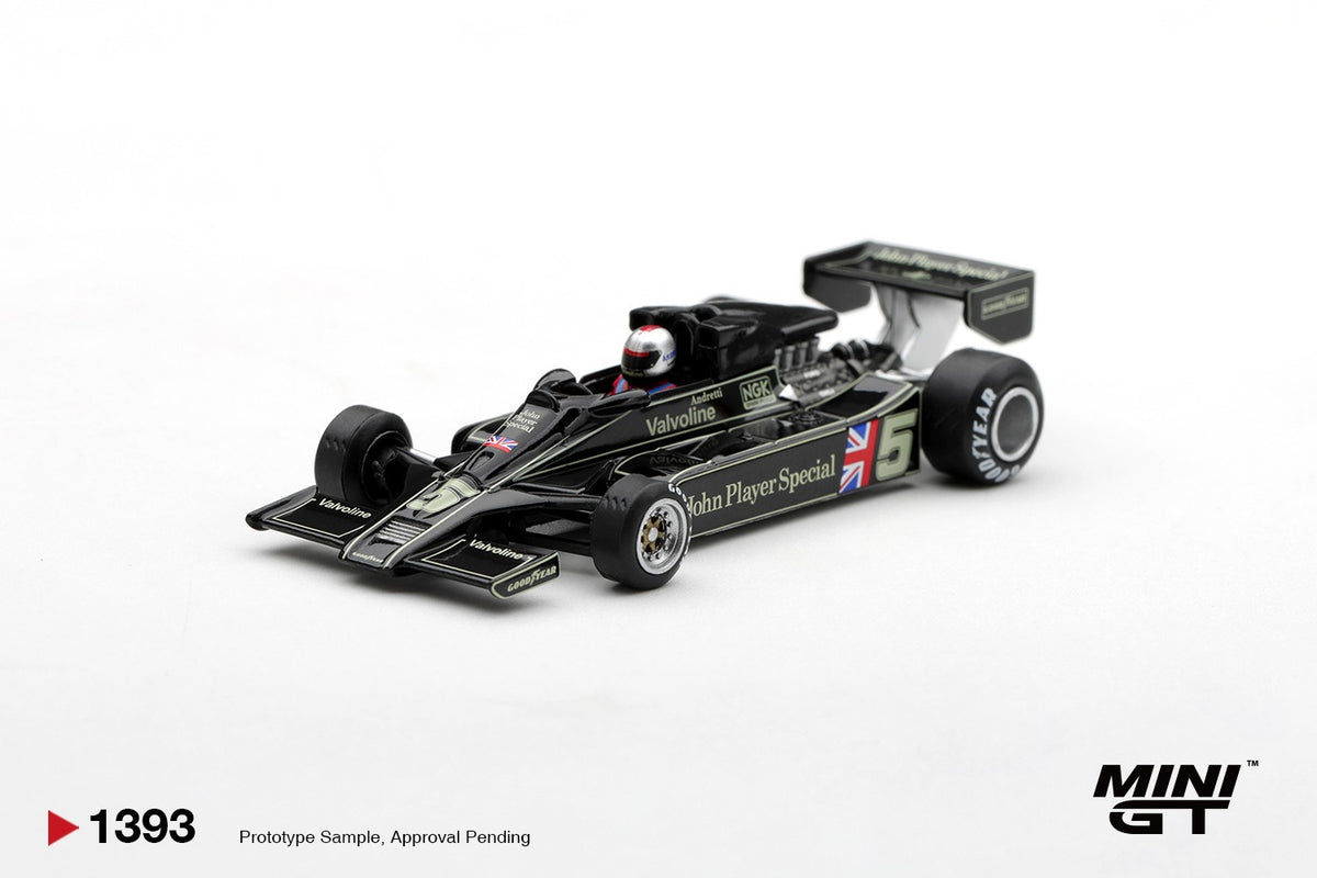 * PRE ORDER * MINI GT #1393 1/64 Lotus 78 #5 Mario Andretti 1977 US GP West Winner