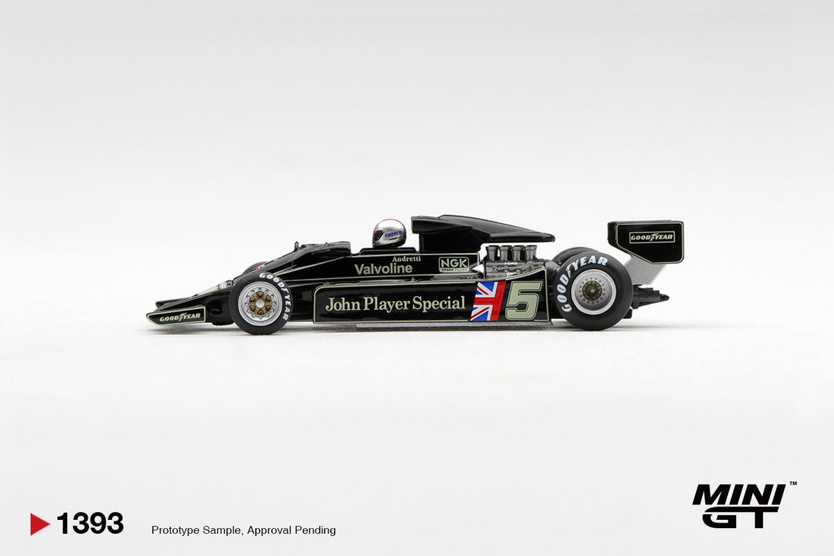 * PRE ORDER * MINI GT #1393 1/64 Lotus 78 #5 Mario Andretti 1977 US GP West Winner