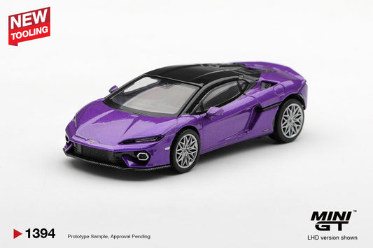 * PRE ORDER * MINI GT #1394 1/64 Lamborghini Temerario Viola Pasifae (RHD)