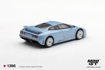 * PRE ORDER * MINI GT #1395 1/64 Bugatti EB110 GT Azzurro Metallizzato Mondial de l'Automobile 1992 (LHD)
