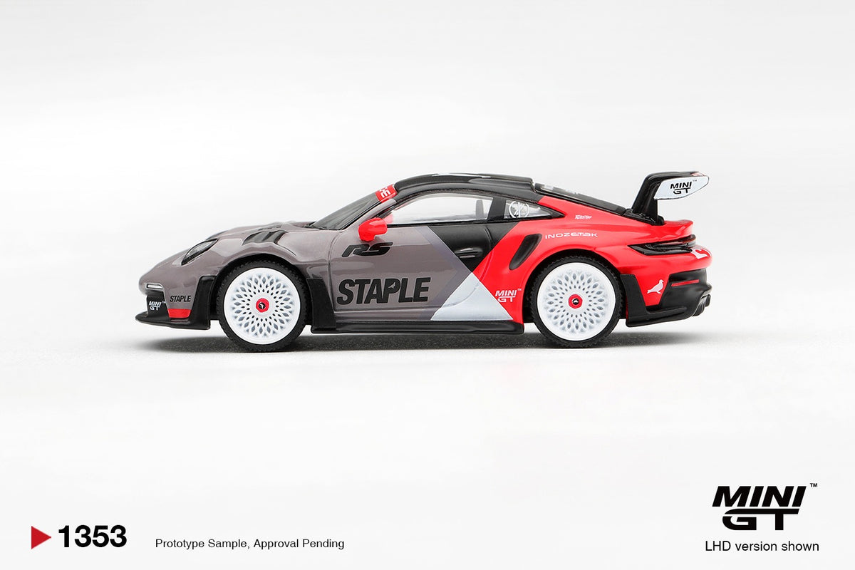 * PRE ORDER * MINI GT #1353 1/64 Porsche 911 GT3 RS STAPLE x INOZETEK (LHD)
