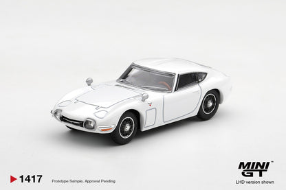 * PRE ORDER * MINI GT #1417 1/64 Toyota 2000GT Pegasus White (RHD)