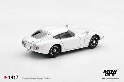 * PRE ORDER * MINI GT #1417 1/64 Toyota 2000GT Pegasus White (RHD)