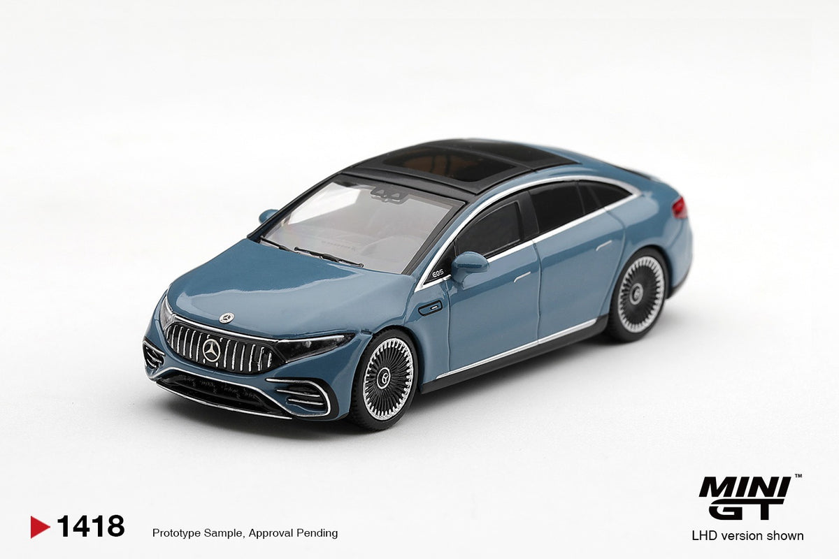 * PRE ORDER * MINI GT #1418 1/64 Mercedes-AMG EQS 53 Blue (RHD)