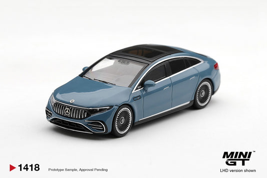 * PRE ORDER * MINI GT #1418 1/64 Mercedes-AMG EQS 53 Blue (RHD)