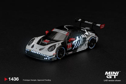 * PRE ORDER * MINI GT #1436 1/64 Porsche 911 GT3 R (992) #77 AO Racing "Skeleton Rexy" 2026 IMSA Petit Le Mans