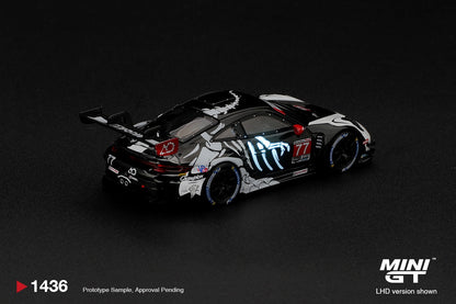 * PRE ORDER * MINI GT #1436 1/64 Porsche 911 GT3 R (992) #77 AO Racing "Skeleton Rexy" 2026 IMSA Petit Le Mans