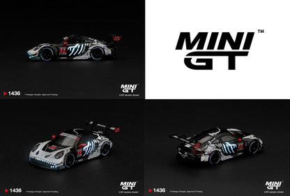 * PRE ORDER * MINI GT #1436 1/64 Porsche 911 GT3 R (992) #77 AO Racing "Skeleton Rexy" 2026 IMSA Petit Le Mans
