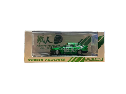 DPLS X INNO 64 X Keichi Tsuchiya Toyota Sprinter Trueno AE86 Green  | Thailand Diecast Expo 2025