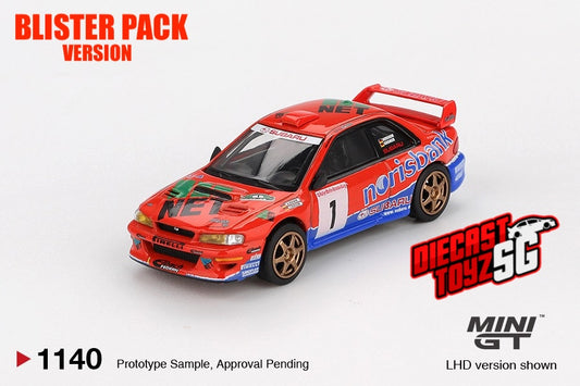 * PRE ORDER * MINI GT #1140 1/64 Subaru Impreza WRC97 #1 1999 DRM Champion (LHD) - BLISTER PACK
