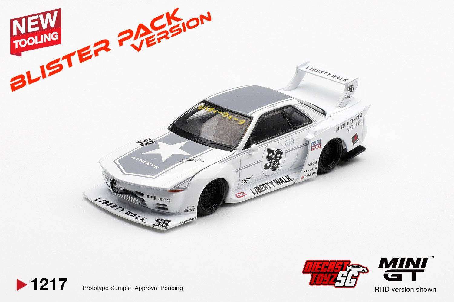 PRE ORDER * MINI GT #1217 1/64 Nissan GT-R32 LB-Kaido Works TAS