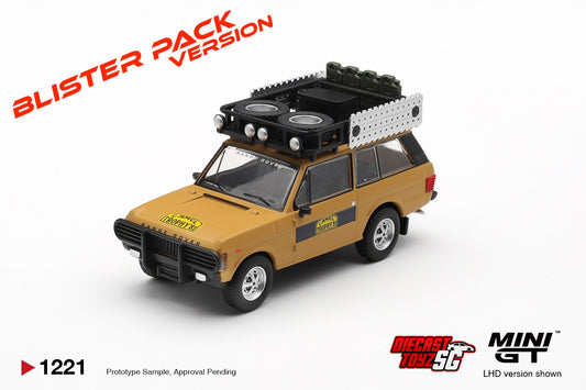 * PRE ORDER * MINI GT #1221 1/64 Range Rover 1981 Camel Trophy Sumatra K.Stoppa & A.Valldorf (LHD) * BLISTER PACK *