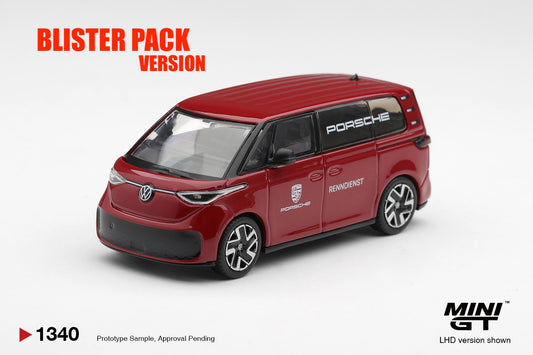* PRE ORDER * MINI GT #1340 1/64 Volkswagen ID.Buzz Porsche Renndienst (LHD) * BLISTER PACK *