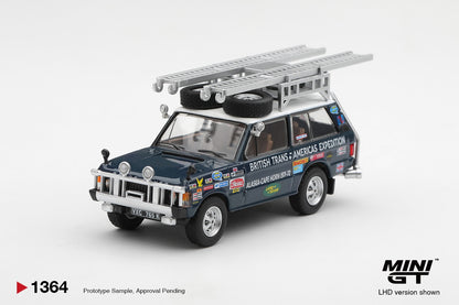 * PRE ORDER * MINI GT #1364 1/64 Range Rover 1971 British Trans-Americas Expedition (VXC-765K) (LHD)